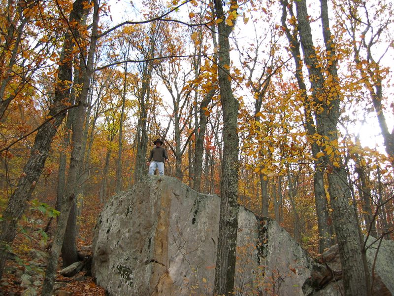Battles for Chattanooga: [2007] Large boulders indicative of the terrain on the west side of Lookout Mountain