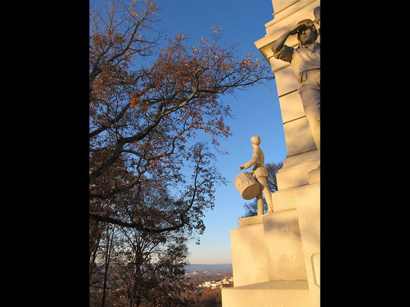 Battles for Chattanooga: [2014] A view of the city looking west beyond the Ohio Monument