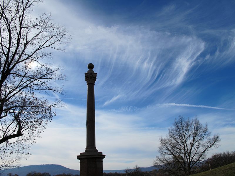 Battles for Chattanooga: [2015] The Wisconsin Monument with Lookout Mountain to lower-left