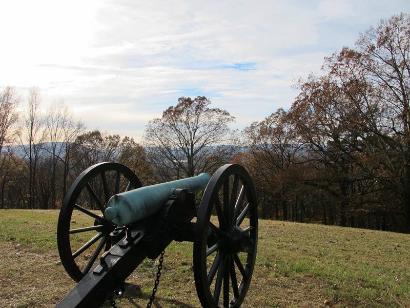 Battles for Chattanooga: [2015] Confederate positions atop Tunnel Hill, facing west